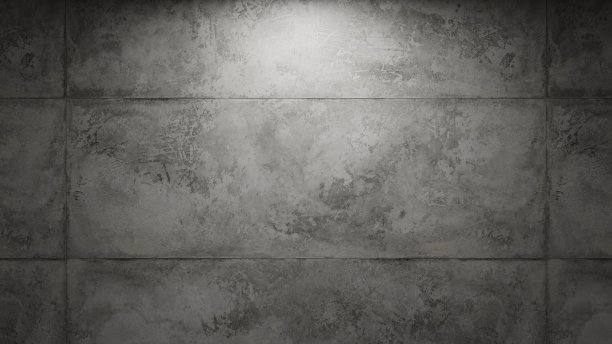 浇筑混凝土墙面，立面射灯。逼真的3D渲染。插图。图片下载