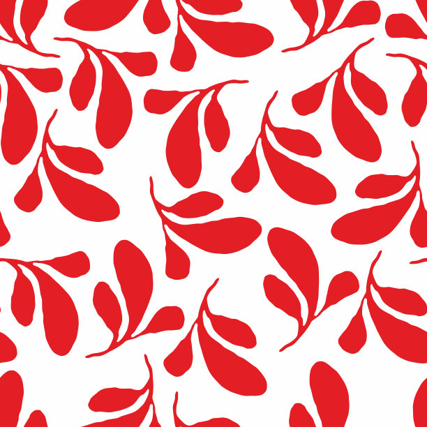 无缝图案与红色的树枝图片下载