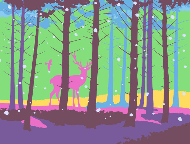 林地圣诞节图片下载