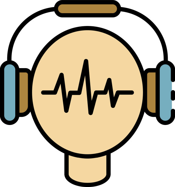 音频耳机学习图标颜色轮廓图片下载