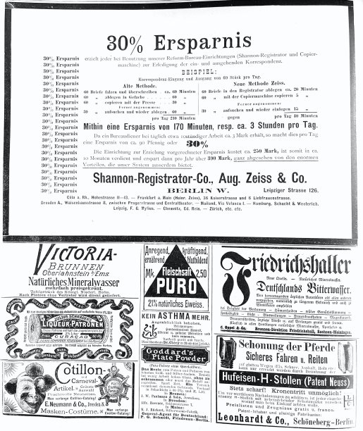 1899年德国杂志上的广告图片下载