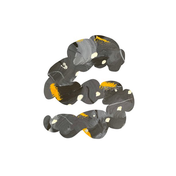 字母S纹理灰黄纸图片下载