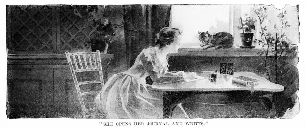 女人写日记，猫图片下载