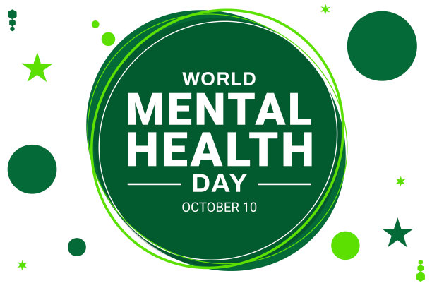 世界精神卫生日壁纸在极简风格与边界设计。国际精神卫生日背景说明图片下载