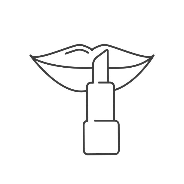 红色口红彩妆时尚设计icon图片下载