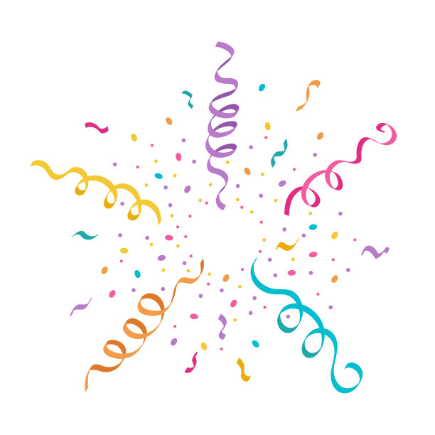 闪亮的彩带和彩带是祝贺和节日装饰图片下载