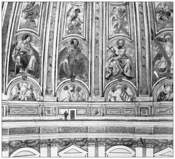 罗马的古董旅行照片:圣彼得广场和长方形教堂图片下载