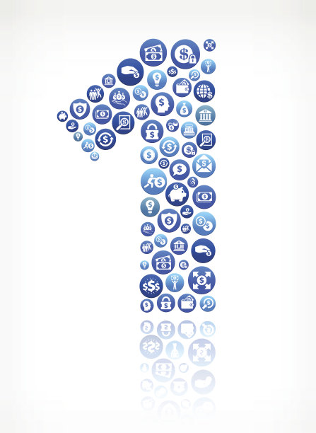 一钱一美元和金融矢量按钮模式图片下载