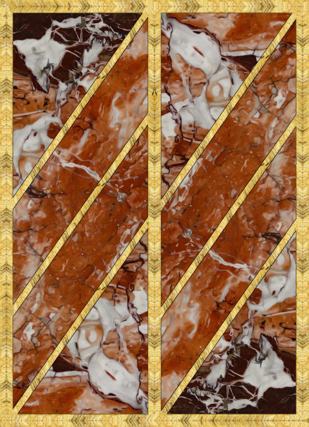 现代马赛克，镶嵌。彩色玻璃风格的插图。装饰艺术背景。几何图案。大理石纹理和金色人造石结构。抽象印花，创意瓷砖表面图片下载