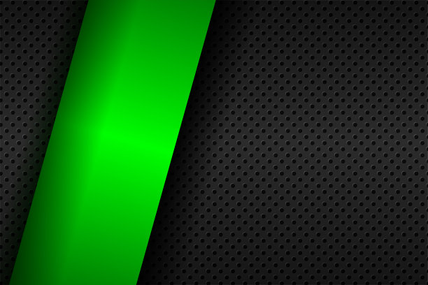 现代材料深灰色黑色和发光的光科技霓虹灯绿色金属技术背景。框架设计金属造型质感科技创新布局理念，适用于现代旗帜、封面、企业、宣传册、企业图片下载