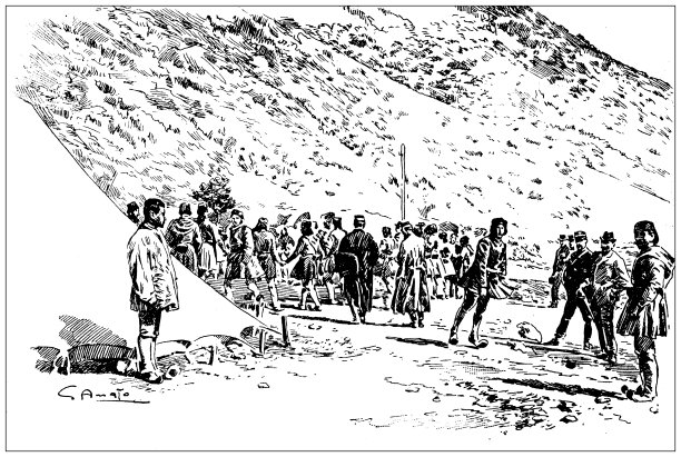 古董插图:土耳其希腊边境士兵Evzones图片下载