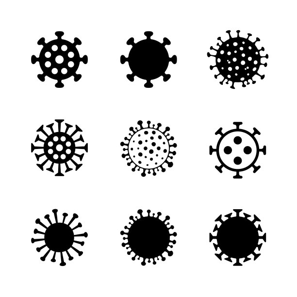 冠状病毒矢量图标集图片下载