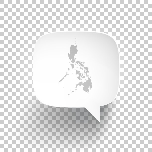 语音气泡与菲律宾地图上的空白背景图片下载