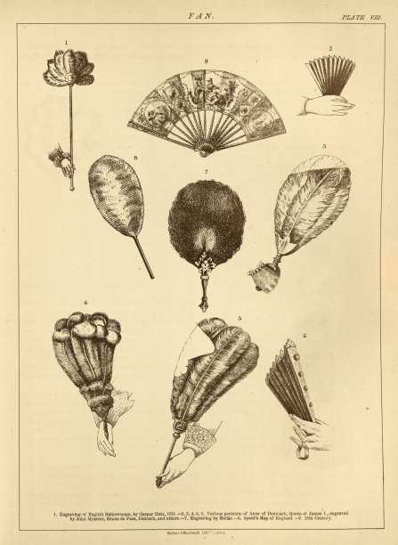 16至18世纪手扇的例子图片下载