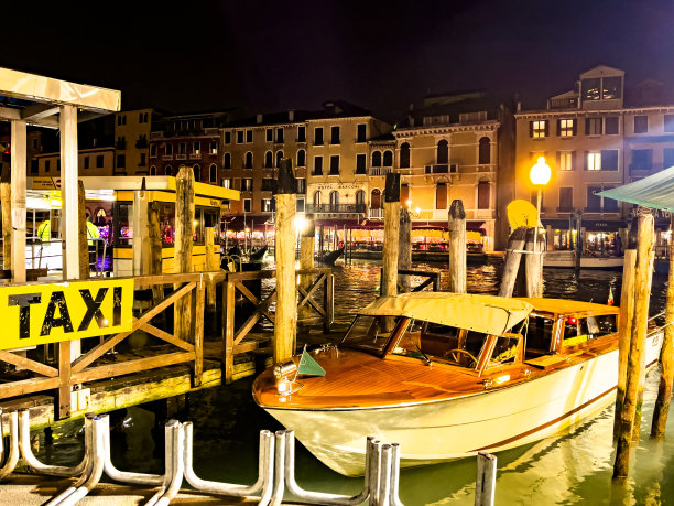 威尼斯船出租特写，威尼斯图片下载