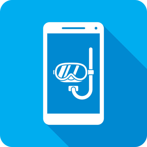 通气管智能手机图标剪影图片下载