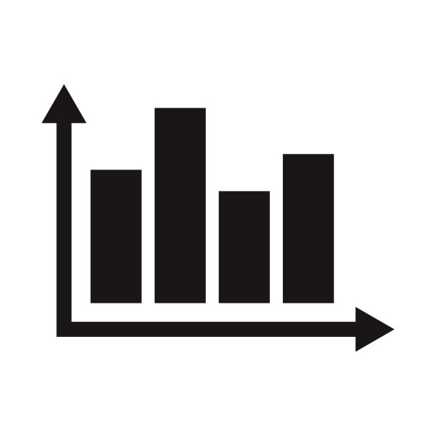 社交媒体统计字形图标图片下载