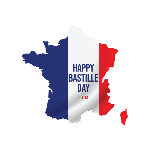 法国。7月14日。巴士底日快乐。股票插图图片下载