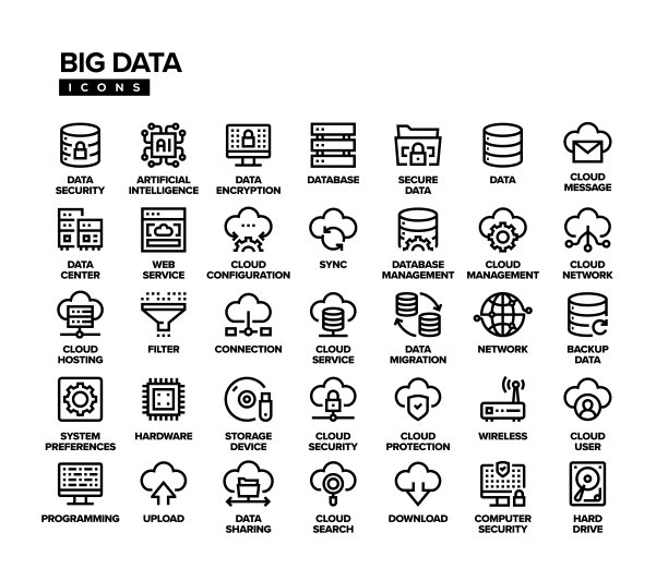 大数据线图标集图片下载