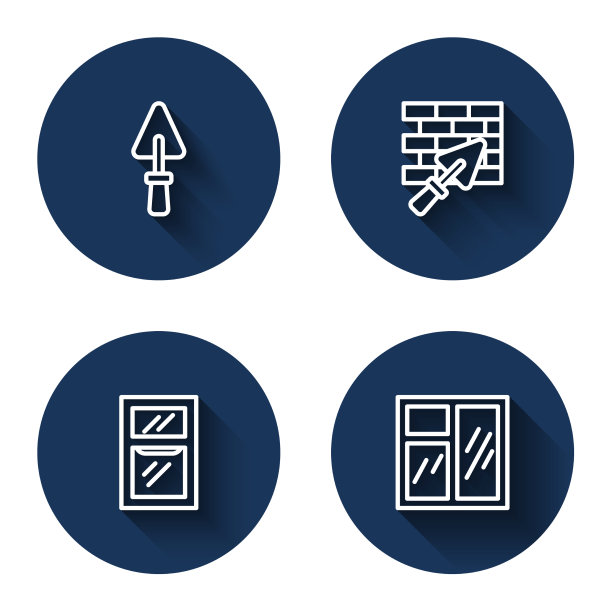 在砖墙上设置线铲，铲窗在里面图片下载