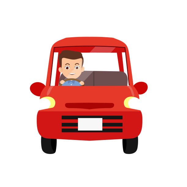 男人驾驶汽车的剪贴画图片下载