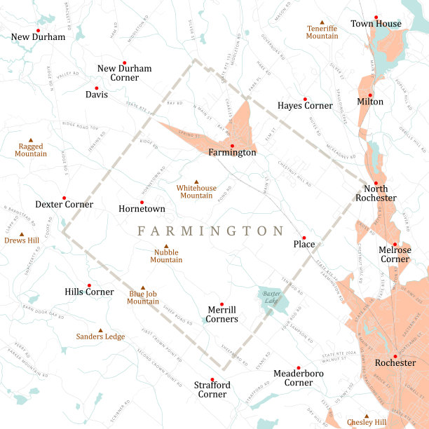 NH斯特拉福德法明顿向量路线图图片下载