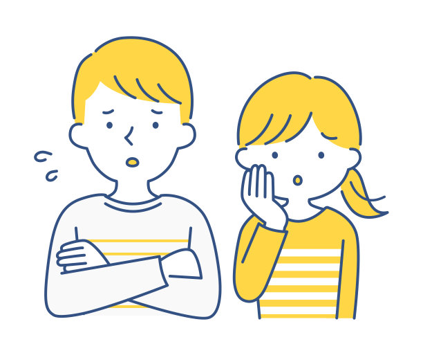 插画素材为男女在困境中摆造型图片下载