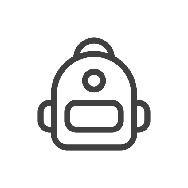 背包线矢量图标在白色背景。可编辑的中风。像素完美。移动和网络。轮廓矢量图形。图片下载