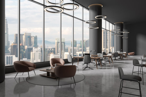 灰色公共图书馆阅览室角落图片下载