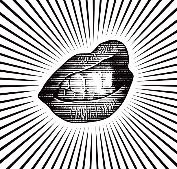 嘴唇和牙齿的矢量刮板图片下载