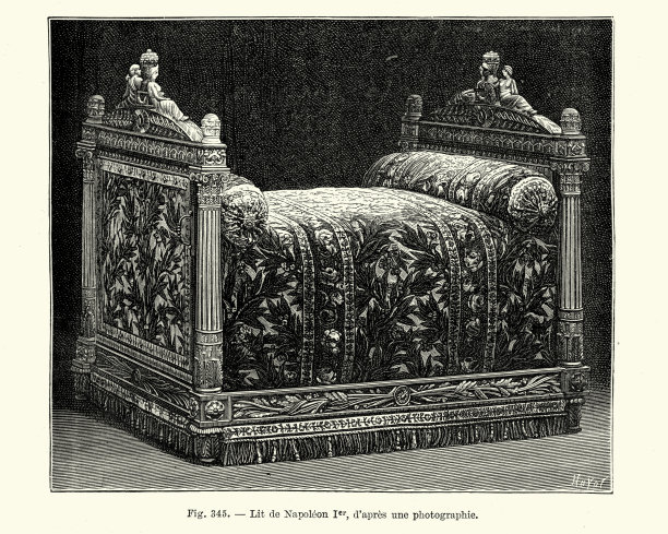 新古典主义家具，拿破仑的床图片下载