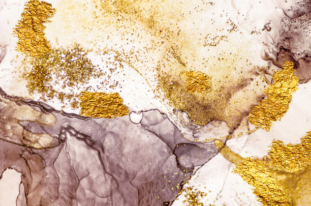 金色的天空。奢侈的艺术。北金-大理石。图片下载