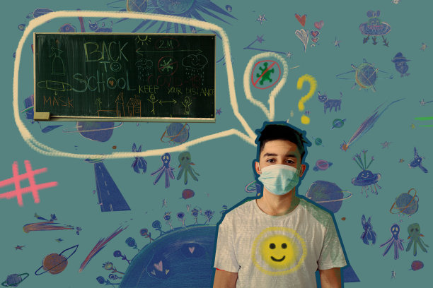 一个男生在黑板前面图片下载