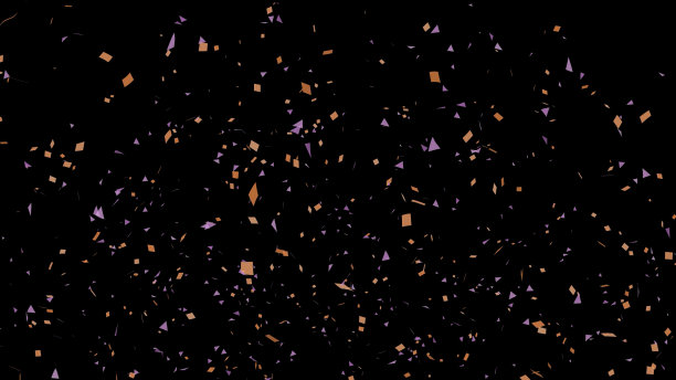黑色屏幕上的4k五彩纸屑爆炸图片下载