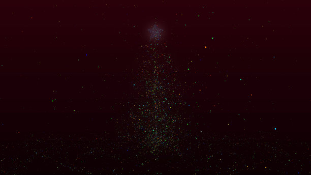 4k圣诞树动画与雪图片下载