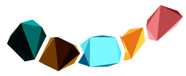 抽象低聚石设计几何三维图片下载