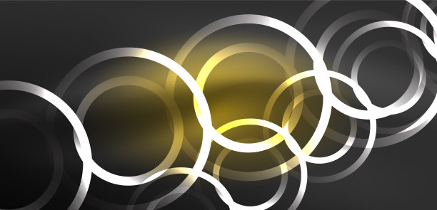 霓虹激光线，圆，波抽象图片下载