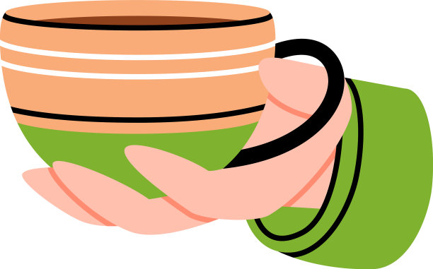 手捧咖啡杯，香气四溢图片下载