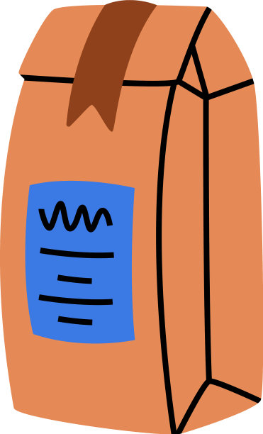 咖啡棕色包装与产品标签图片下载