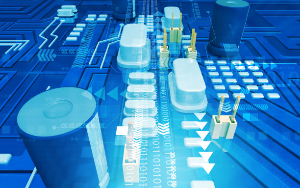 计算机主板的现代技术背景图片下载