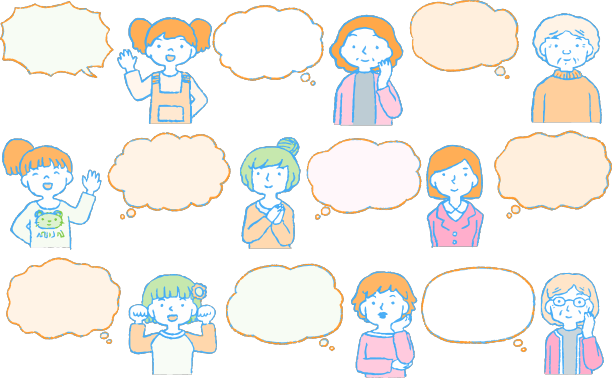 不同年龄的妇女与语音气球设置图片下载