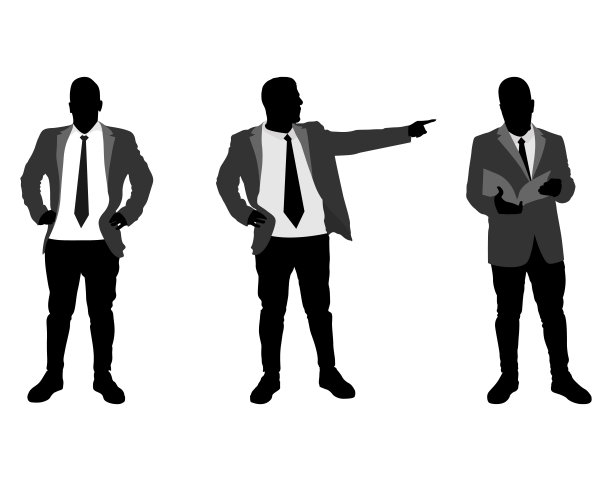 一个商人的剪影。图片下载