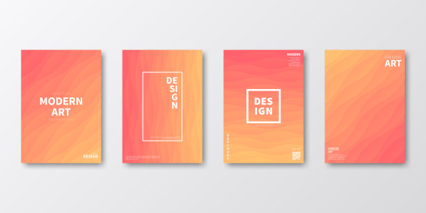 宣传册模板排版，橙色封面设计，商业年报，传单，杂志图片下载