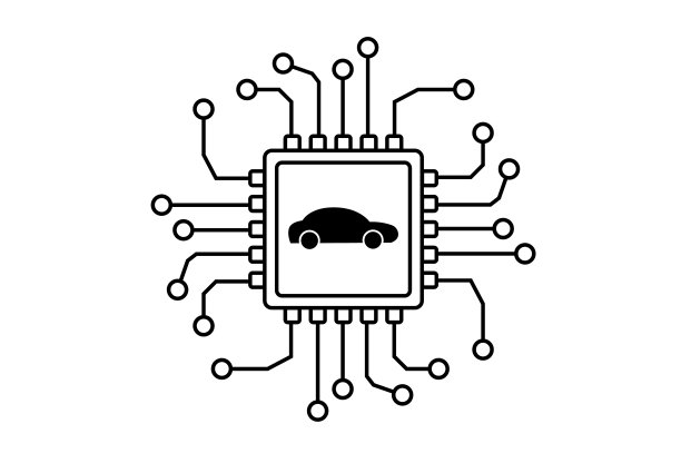 汽车芯片图标。图片下载