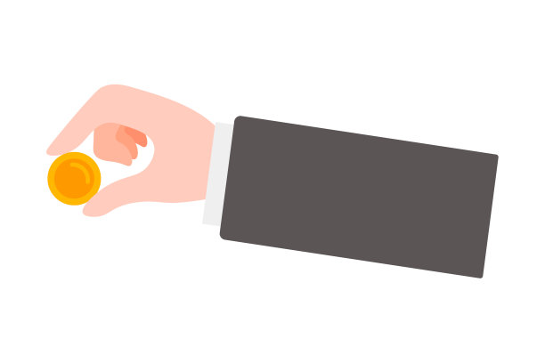 商人的金币手。图片下载