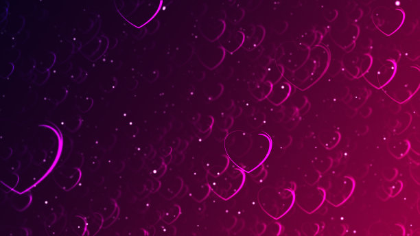 无缝图案与心。浪漫的奶油桃色背景纺织品，壁纸，织物，设计图片下载