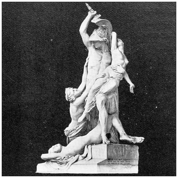 佛罗伦萨和托斯卡纳的古董旅行照片:波利希娜和阿喀琉斯图片下载