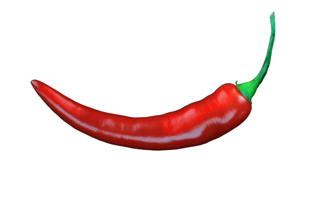 在白色背景上孤立的红辣椒，图片下载