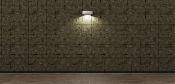 房间背景与墙壁灯地板和墙壁场景3D插图图片下载