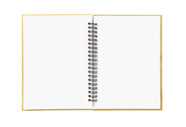 空白打开笔记本孤立在白色背景上，图片下载